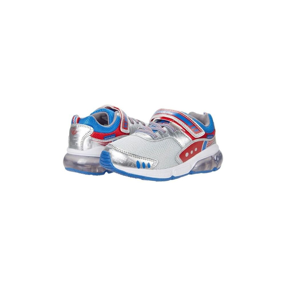 NEW Stride Rite Kid M2P Blast Off Silver Light Up Active Running Sneakers - Picture 7 of 7